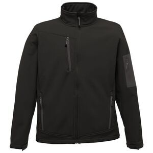 Regatta Professional Mens 3 Layer Membrane Soft Shell Jacket / Black/Seal Gray